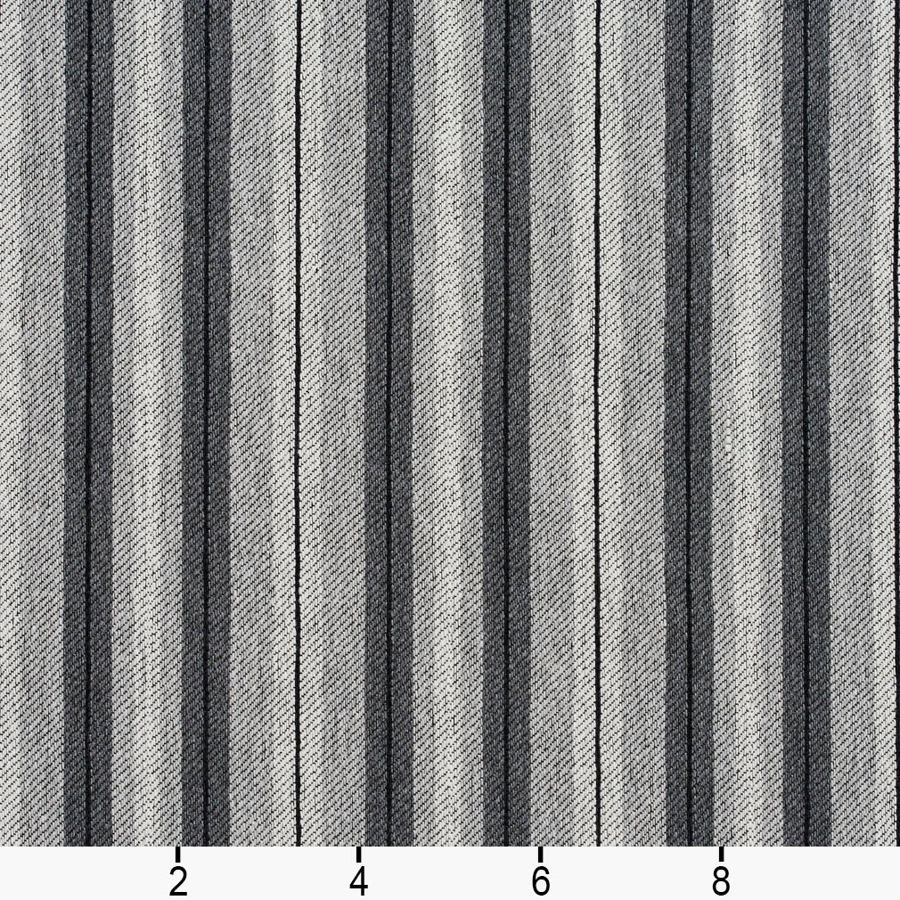 5820 Stripe Sterling Stripe Grey & Silver Charlotte Fabrics