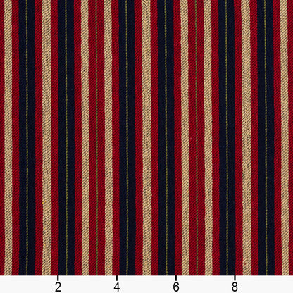 5821 Stripe Port Stripe Red & Burgundy Charlotte Fabrics