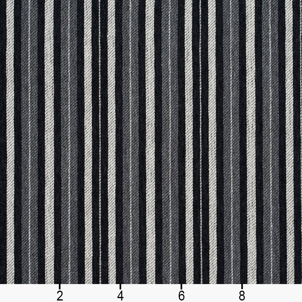 5825 Stripe Onyx Stripe Black Charlotte Fabrics