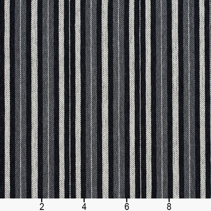 5825 Stripe Onyx Stripe Black Charlotte Fabrics