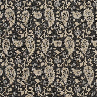 5840 Paisley Sterling Paisley Grey & Silver Charlotte Fabrics