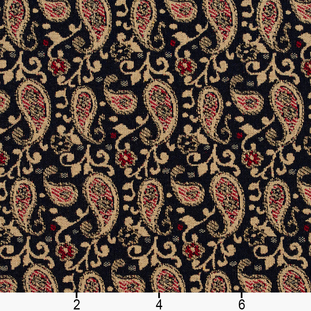 5841 Paisley Port Paisley Black Charlotte Fabrics