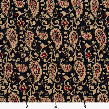 5841 Paisley Port Paisley Black Charlotte Fabrics