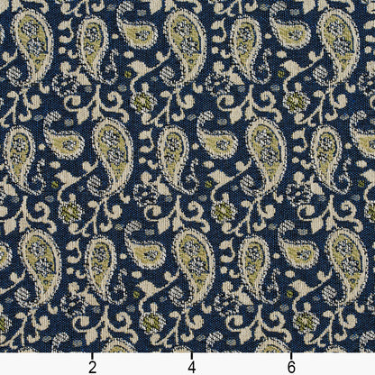 5843 Paisley Laguna Paisley Blue Charlotte Fabrics
