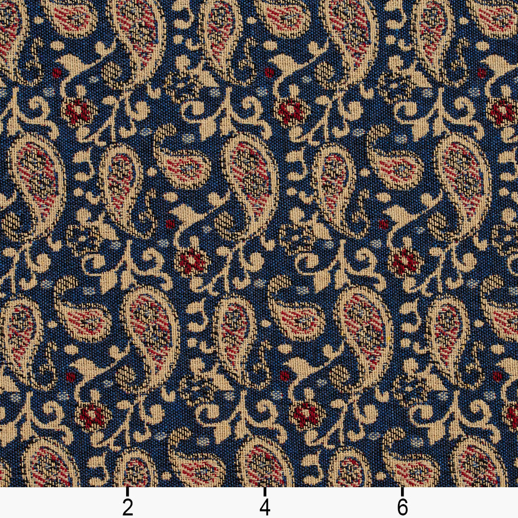 5844 Paisley Patriot Paisley Blue Charlotte Fabrics