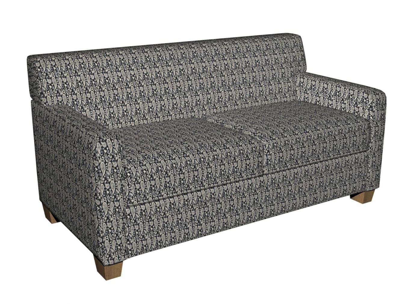 5845 Paisley Onyx Paisley Black Charlotte Fabrics