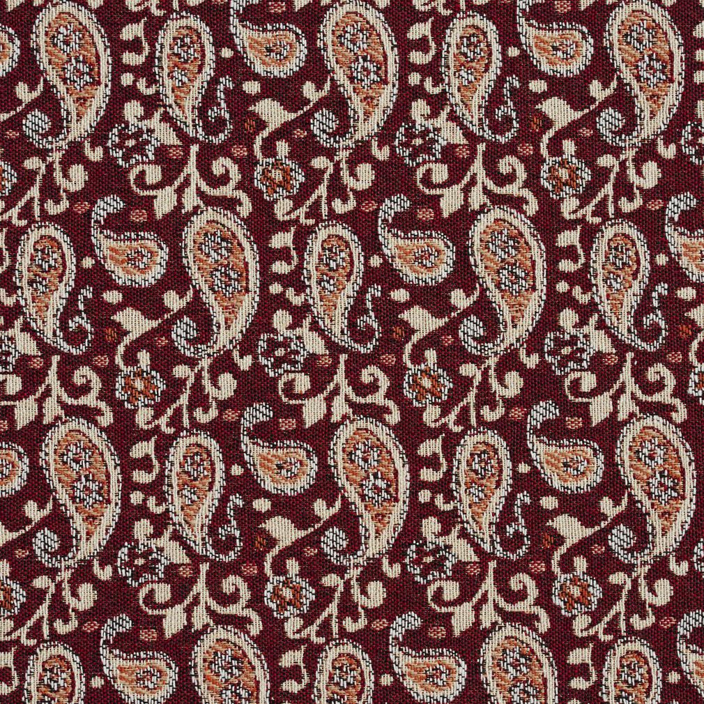 5846 Paisley Spice Paisley Red & Burgundy Charlotte Fabrics