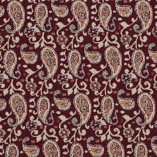 5846 Paisley Spice Paisley Red & Burgundy Charlotte Fabrics