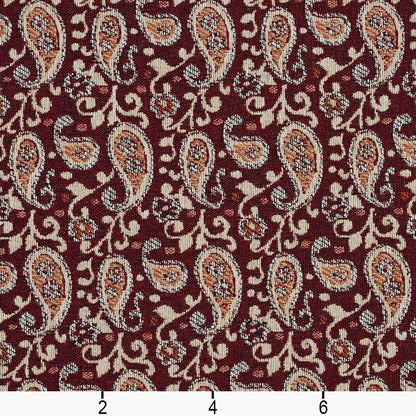 5846 Paisley Spice Paisley Red & Burgundy Charlotte Fabrics