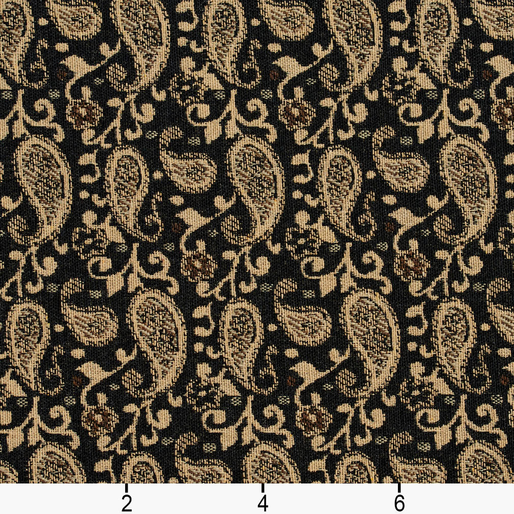 5847 Paisley Espresso Paisley Black Charlotte Fabrics