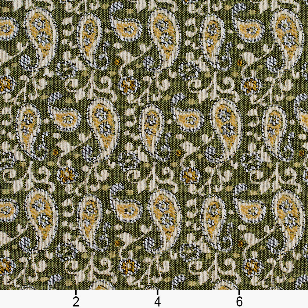 5848 Paisley Spring Paisley Green Charlotte Fabrics