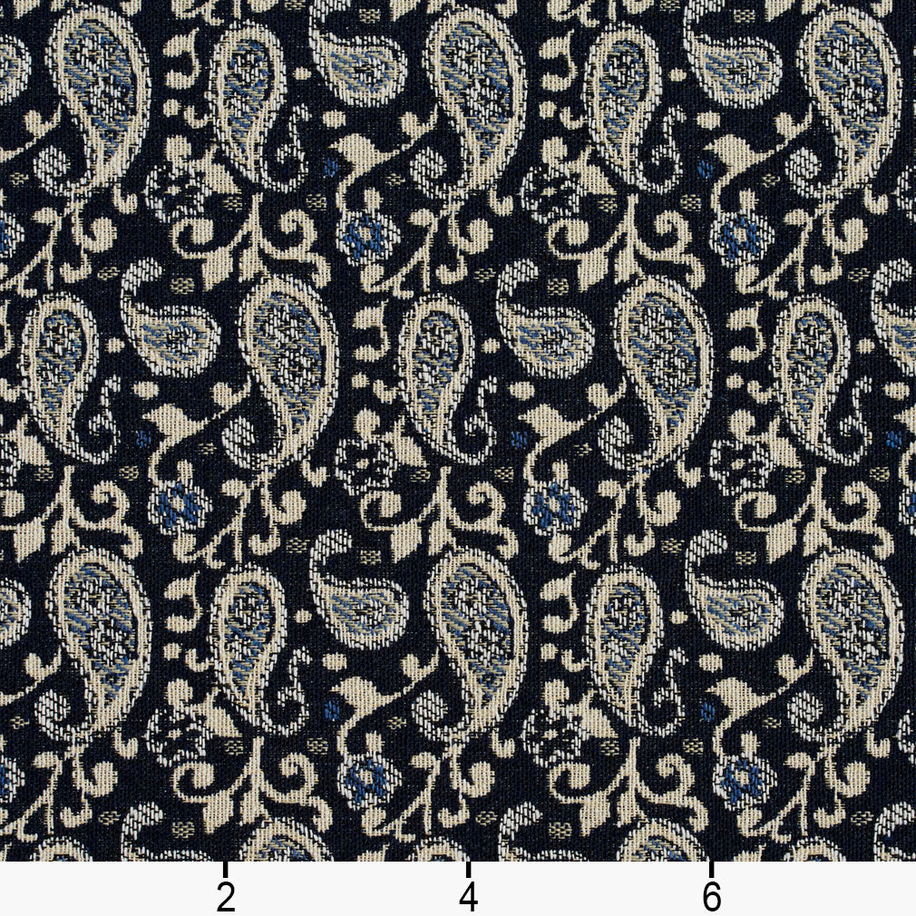 5849 Paisley Cobalt Paisley Blue Charlotte Fabrics