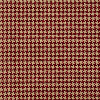 5851 Check & Houndstooth,Small Scale Port Houndstooth Red & Burgundy Charlotte Fabrics