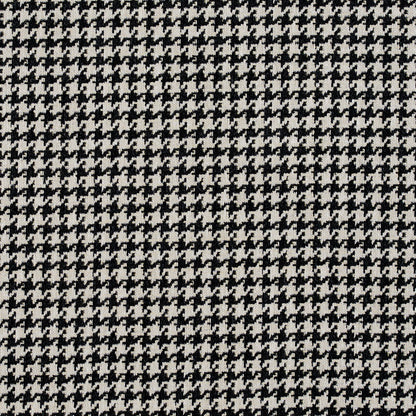 5854 Check & Houndstooth,Small Scale Onyx Houndstooth Black Charlotte Fabrics