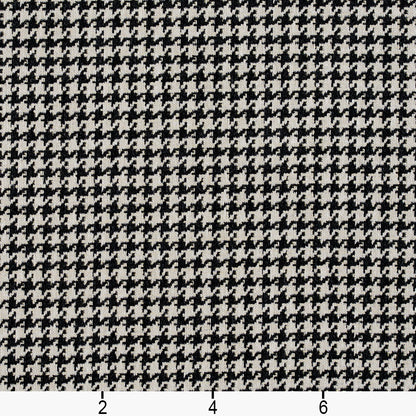 5854 Check & Houndstooth,Small Scale Onyx Houndstooth Black Charlotte Fabrics