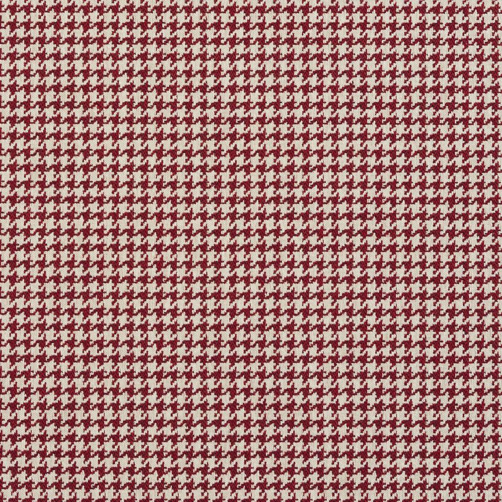 5856 Check & Houndstooth,Small Scale Spice Houndstooth Red & Burgundy Charlotte Fabrics