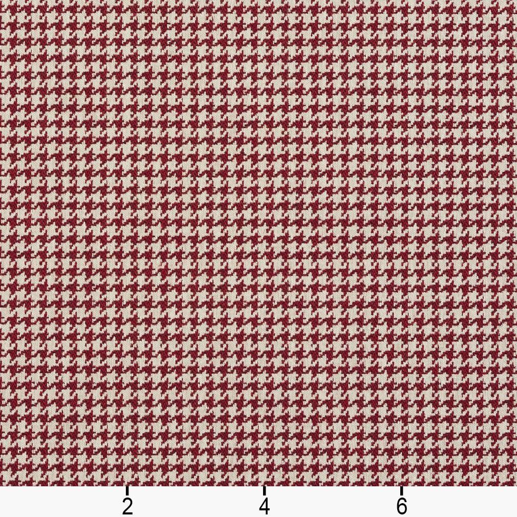 5856 Check & Houndstooth,Small Scale Spice Houndstooth Red & Burgundy Charlotte Fabrics