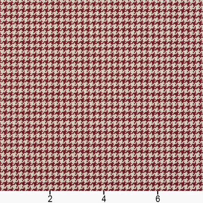 5856 Check & Houndstooth,Small Scale Spice Houndstooth Red & Burgundy Charlotte Fabrics
