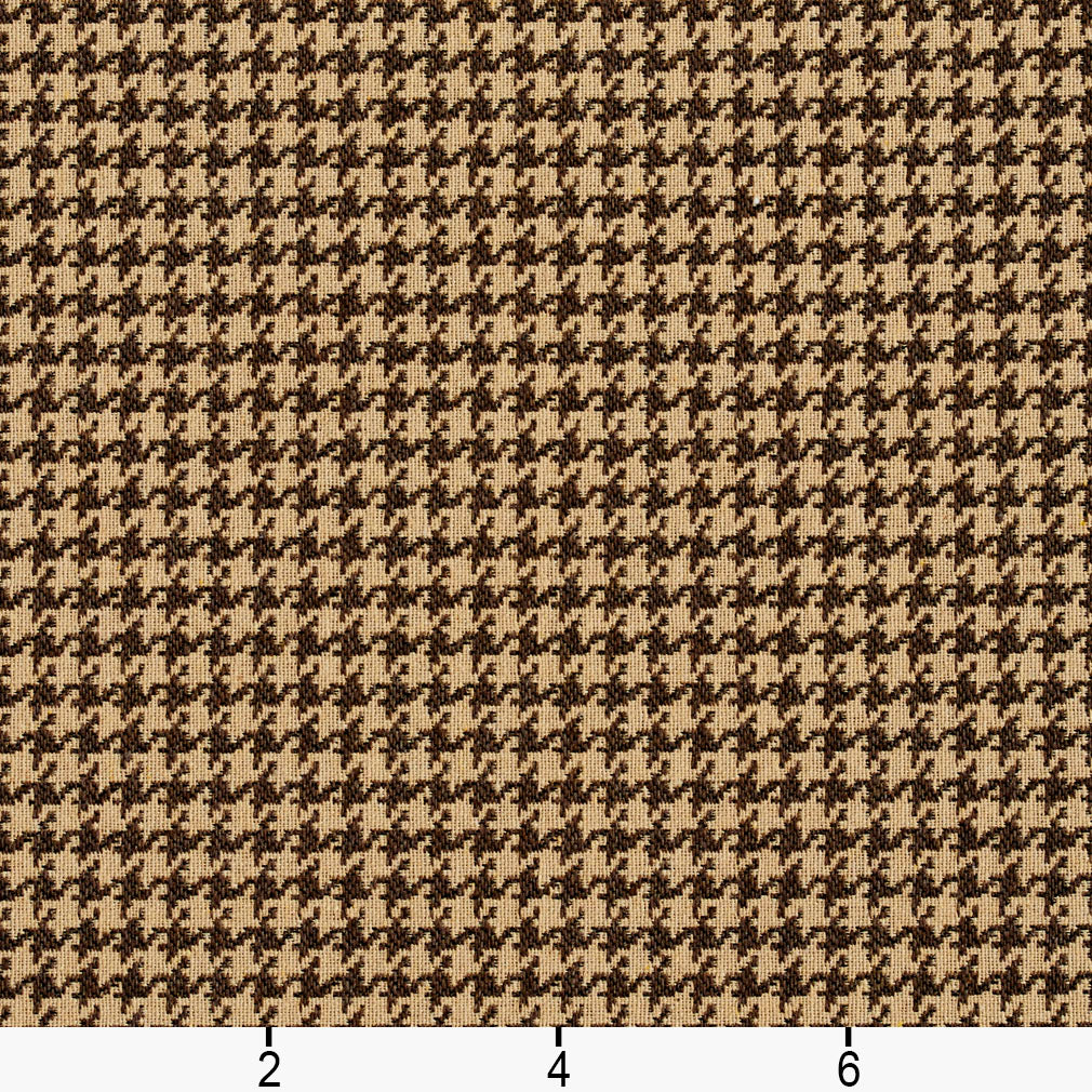 5857 Check & Houndstooth,Small Scale Espresso Houndstooth Brown Charlotte Fabrics