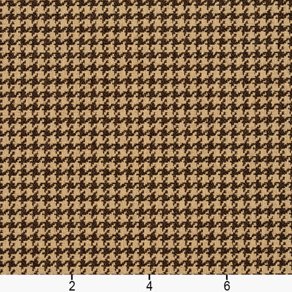 5857 Check & Houndstooth,Small Scale Espresso Houndstooth Brown Charlotte Fabrics