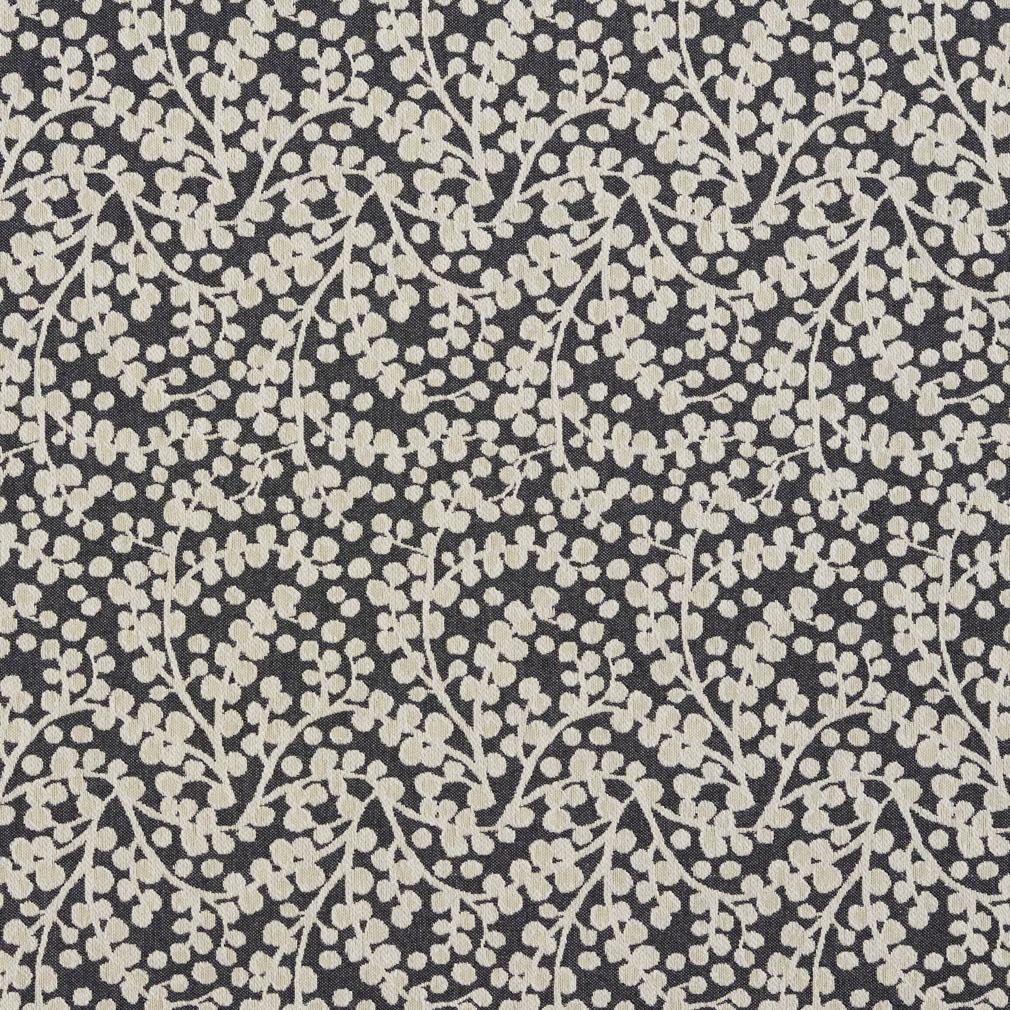 5860 Abstract & Geometric,Leaves Sterling Vine Grey & Silver Charlotte Fabrics