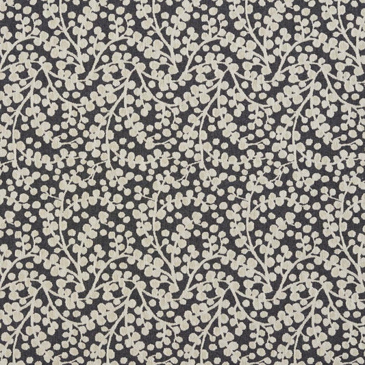 5860 Abstract & Geometric,Leaves Sterling Vine Grey & Silver Charlotte Fabrics
