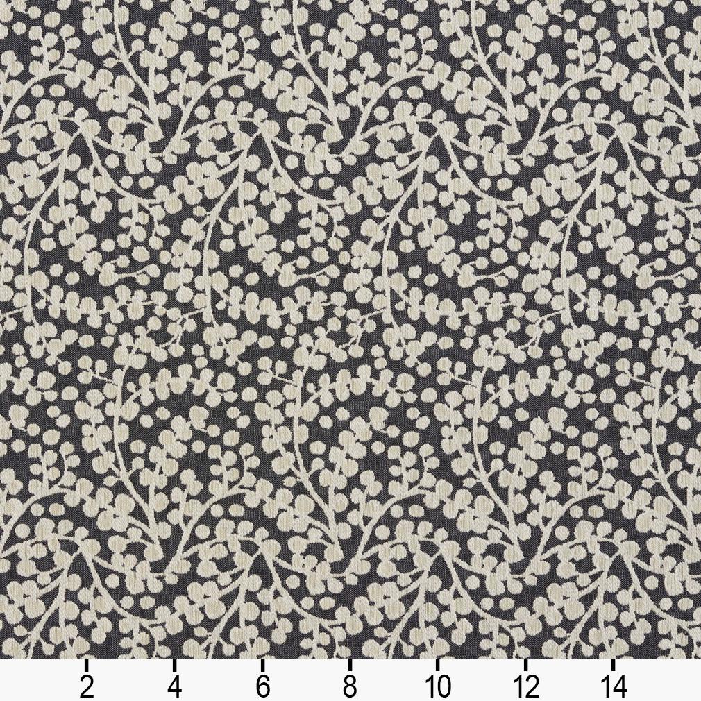 5860 Abstract & Geometric,Leaves Sterling Vine Grey & Silver Charlotte Fabrics