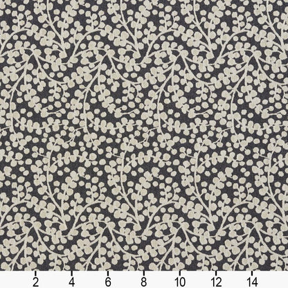 5860 Abstract & Geometric,Leaves Sterling Vine Grey & Silver Charlotte Fabrics