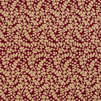 5861 Abstract & Geometric,Leaves Port Vine Red & Burgundy Charlotte Fabrics