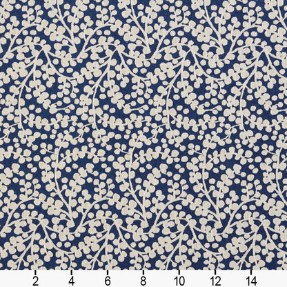 5863 Abstract & Geometric,Leaves Laguna Vine Blue Charlotte Fabrics