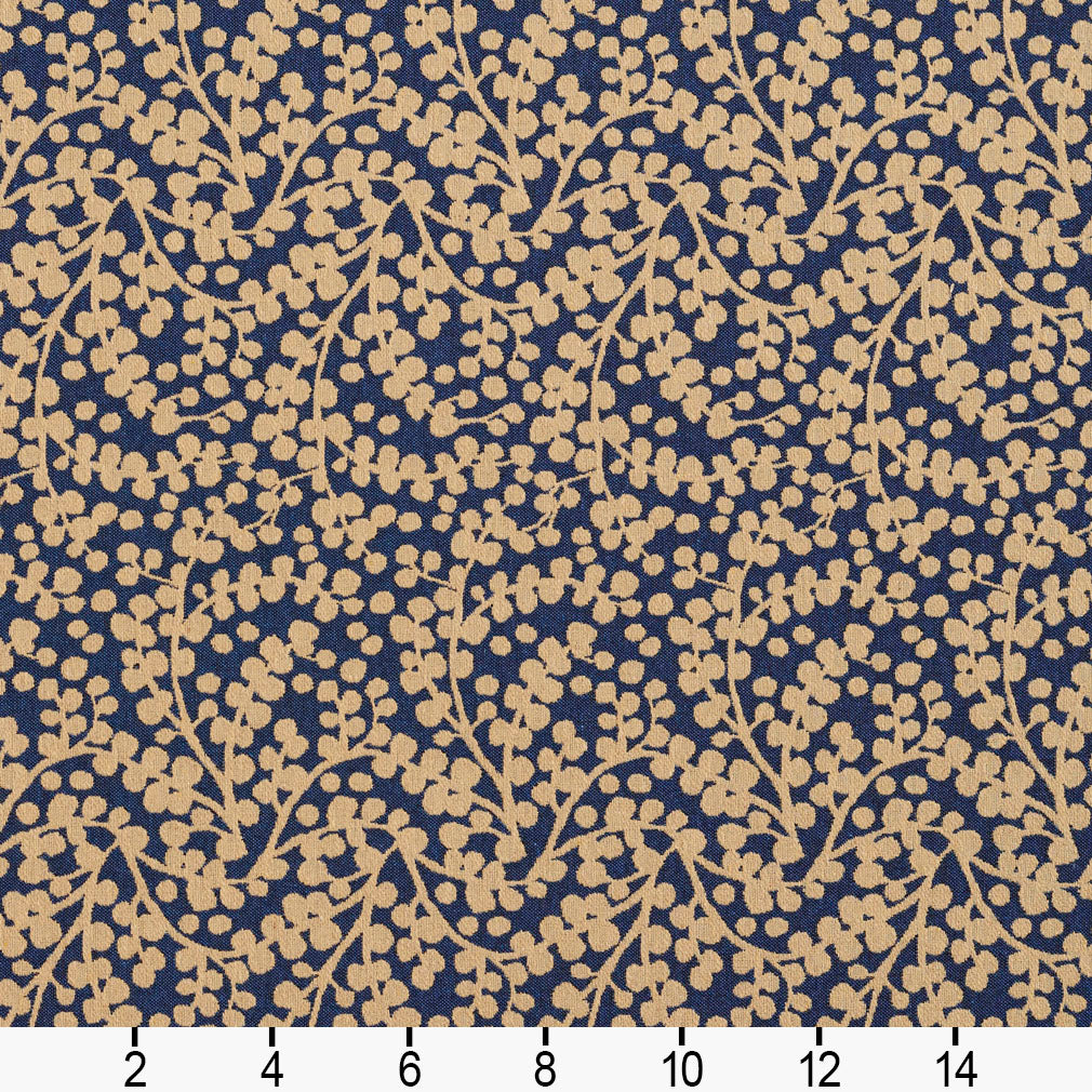 5864 Abstract & Geometric,Leaves Patriot Vine Blue Charlotte Fabrics