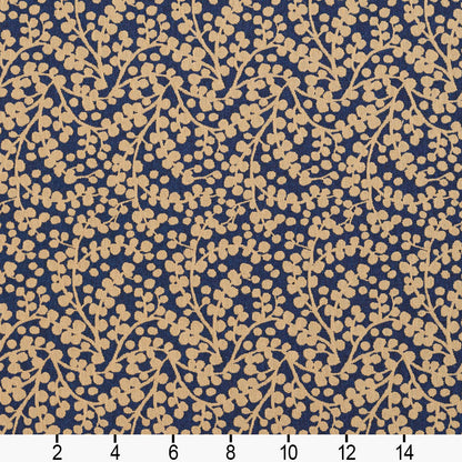 5864 Abstract & Geometric,Leaves Patriot Vine Blue Charlotte Fabrics