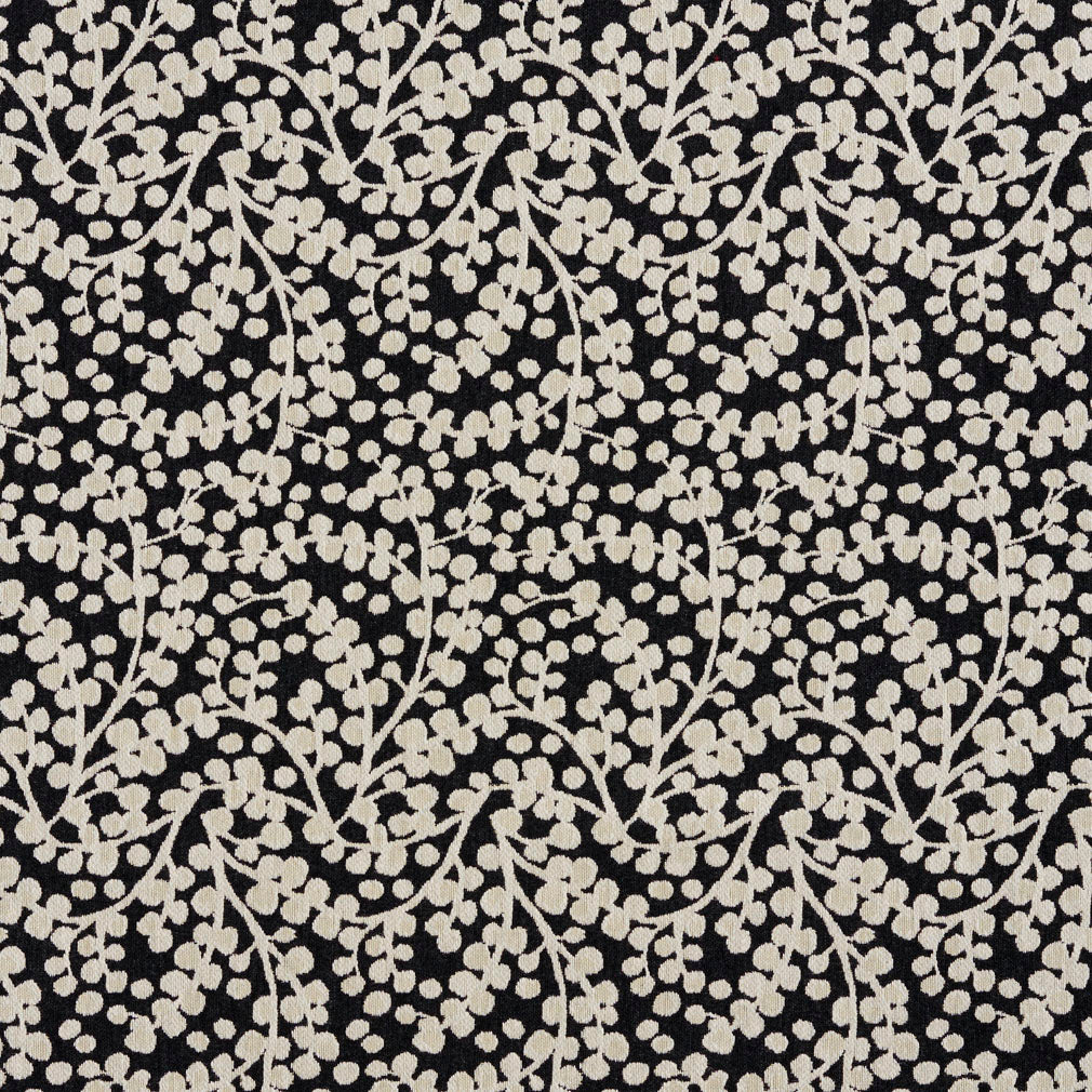 5865 Abstract & Geometric,Leaves Onyx Vine Black Charlotte Fabrics