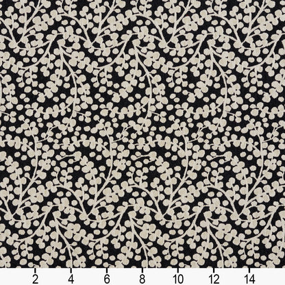 5865 Abstract & Geometric,Leaves Onyx Vine Black Charlotte Fabrics