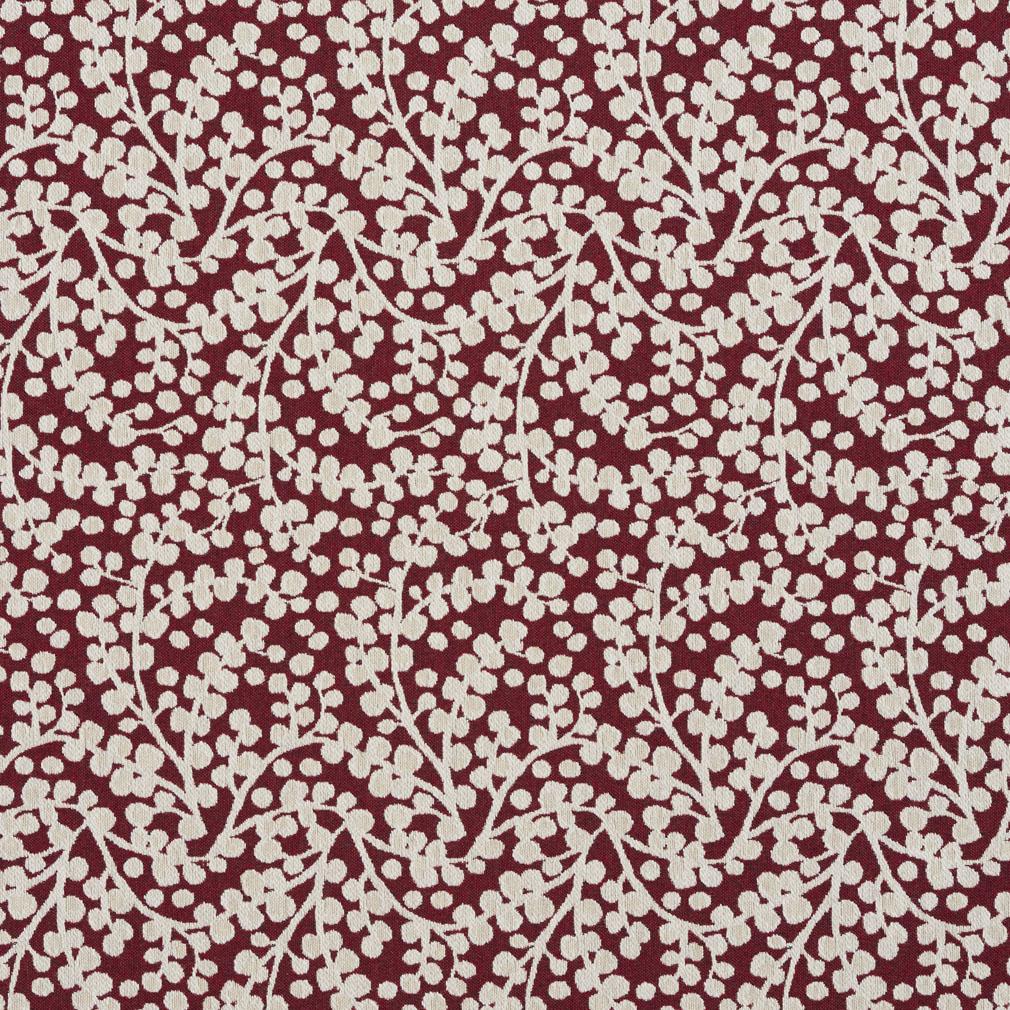 5866 Abstract & Geometric,Leaves Spice Vine Red & Burgundy Charlotte Fabrics