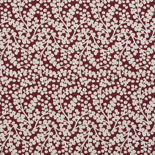 5866 Abstract & Geometric,Leaves Spice Vine Red & Burgundy Charlotte Fabrics
