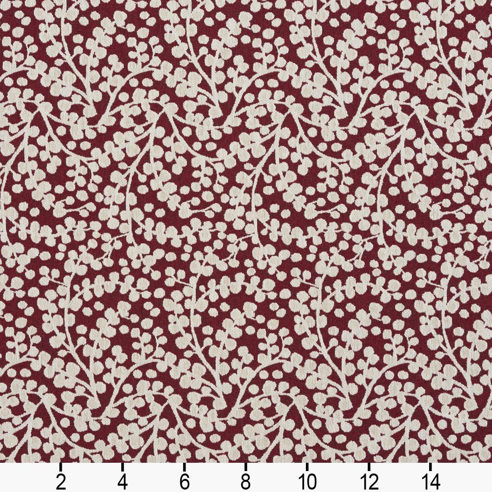 5866 Abstract & Geometric,Leaves Spice Vine Red & Burgundy Charlotte Fabrics