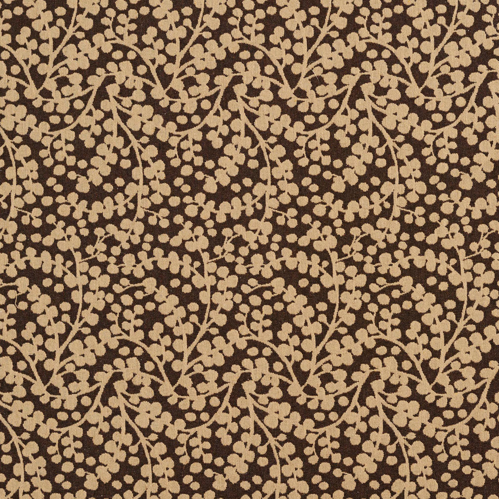 5867 Abstract & Geometric,Leaves Espresso Vine Brown Charlotte Fabrics