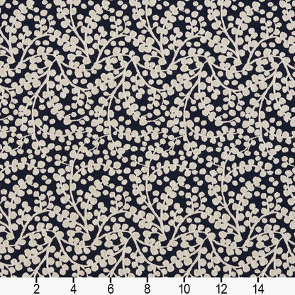 5869 Abstract & Geometric,Leaves Cobalt Vine Blue Charlotte Fabrics