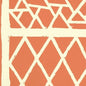 6025-05WP TRELLIS BACKGROUND Orange On Off White Quadrille Wallpaper