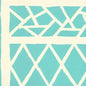 6025-07OWP TRELLIS BACKGROUND Turquoise On Off White Quadrille Wallpaper