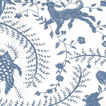 608-210 CIREBON French Blue On White Quadrille Wallpaper