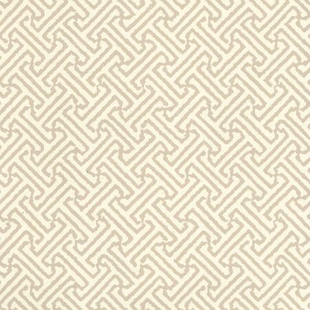 622-19 JAVA PETITE Almond On Off White Quadrille Wallpaper