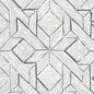 6280-05WP PARQUETRY Gray Silver On Almost White Quadrille Wallpaper