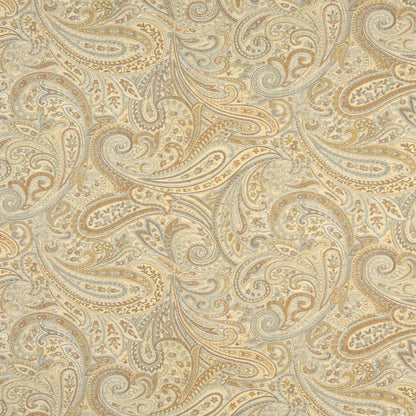 6325 Paisley Spring Aqua & Teal,Gold & Yellow Charlotte Fabrics