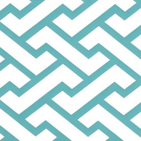 6340-07WP AGA Turquoise On Almost White Quadrille Wallpaper