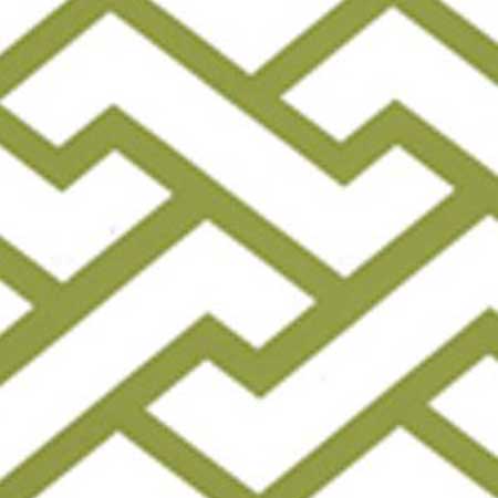 6340-16WWM AGA Apple Green On White Matte Quadrille Wallpaper