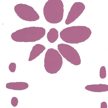 6380-11WP WILDFLOWERS II Purple On White Quadrille Wallpaper