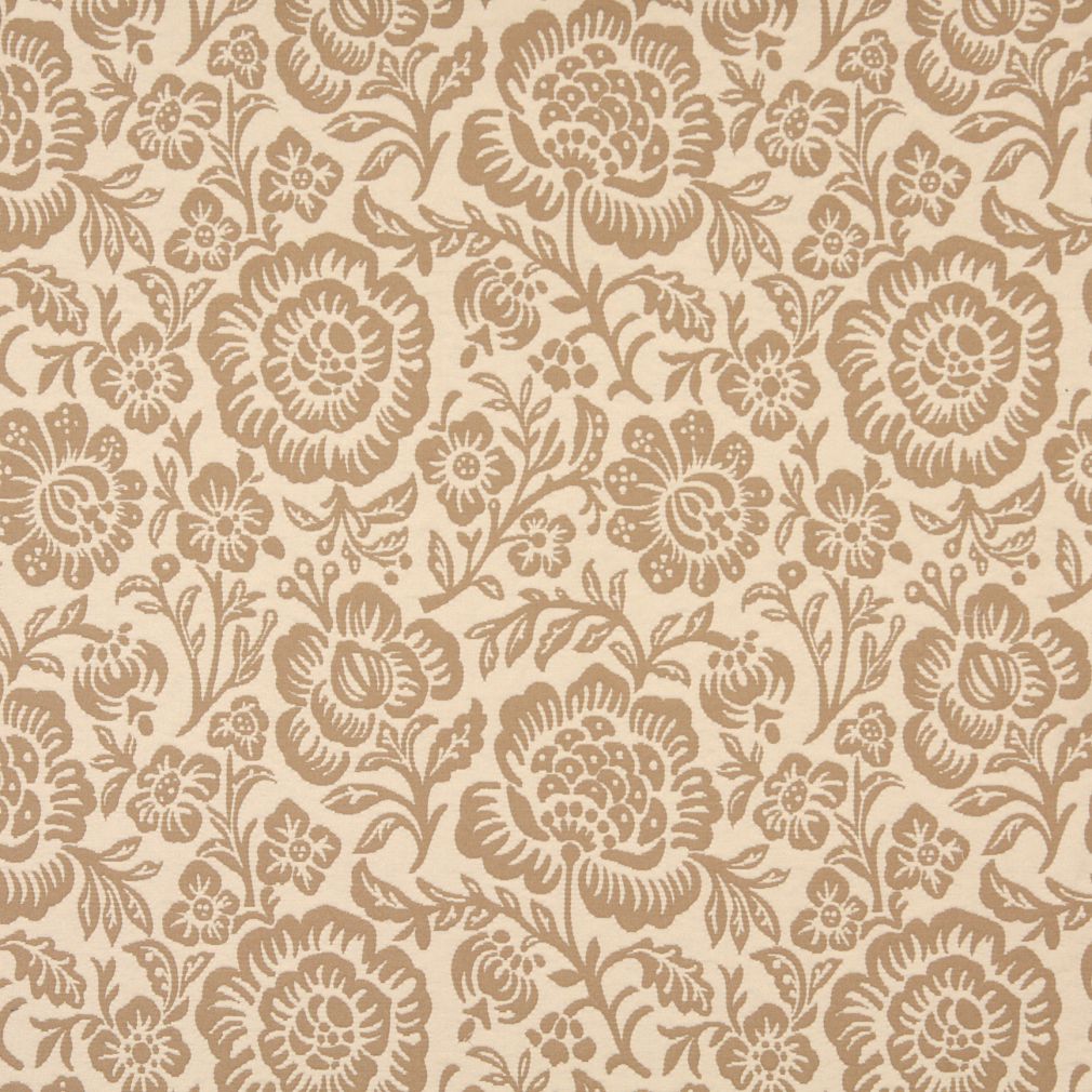 6401 Floral Cream Floral Beige & Taupe Charlotte Fabrics