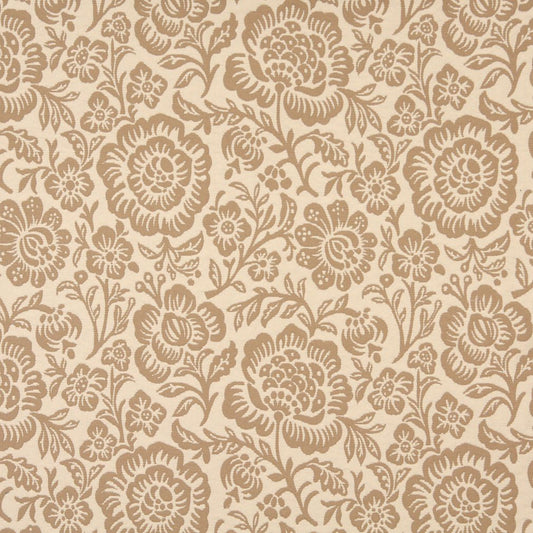 6401 Floral Cream Floral Beige & Taupe Charlotte Fabrics